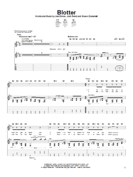 page one of Blotter (Guitar Tab)