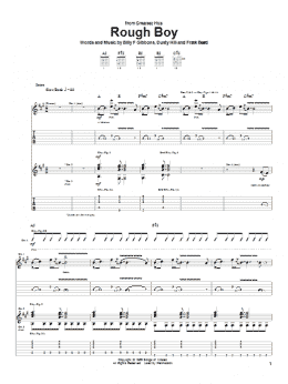page one of Rough Boy (Guitar Tab)