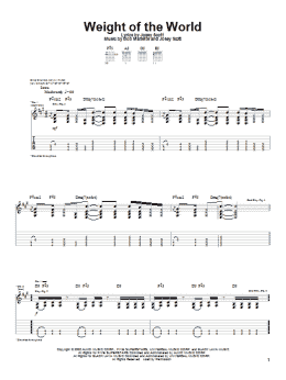 page one of Weight Of The World (Guitar Tab)