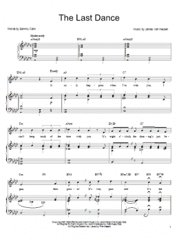 page one of The Last Dance (Piano, Vocal & Guitar Chords (Right-Hand Melody))