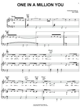 page one of One In A Million You (Piano, Vocal & Guitar Chords (Right-Hand Melody))