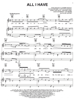 page one of All I Have (Piano, Vocal & Guitar Chords (Right-Hand Melody))