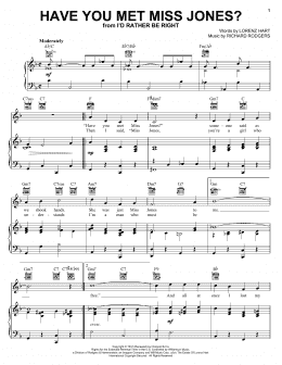page one of Have You Met Miss Jones? (Piano, Vocal & Guitar Chords (Right-Hand Melody))