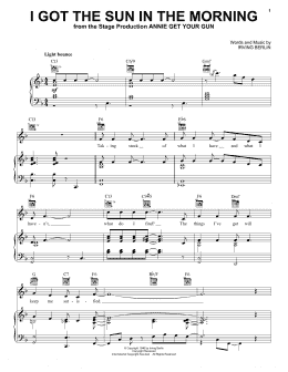 page one of I Got The Sun In The Morning (Piano, Vocal & Guitar Chords (Right-Hand Melody))