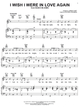 page one of I Wish I Were In Love Again (Piano, Vocal & Guitar Chords (Right-Hand Melody))