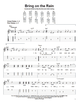 page one of Bring On The Rain (Easy Guitar Tab)
