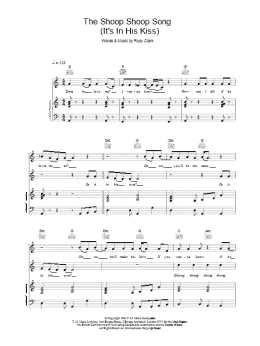 page one of The Shoop Shoop Song  (It's In His Kiss) (Piano, Vocal & Guitar Chords)