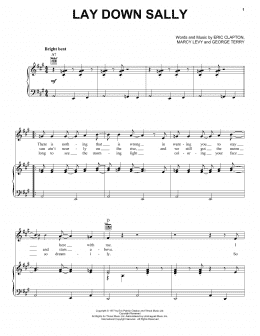 page one of Lay Down Sally (Piano, Vocal & Guitar Chords (Right-Hand Melody))