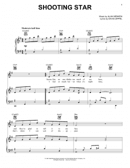 page one of Shooting Star (Piano, Vocal & Guitar Chords (Right-Hand Melody))