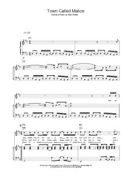 page one of Town Called Malice (Piano, Vocal & Guitar Chords)