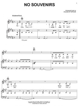 page one of No Souvenirs (Piano, Vocal & Guitar Chords (Right-Hand Melody))