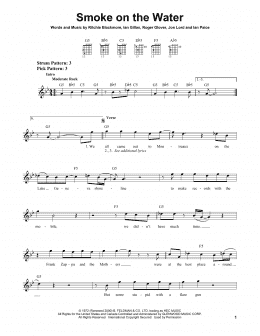 page one of Smoke On The Water (Easy Guitar)
