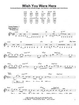 page one of Wish You Were Here (Easy Guitar)