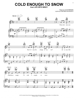 page one of Cold Enough To Snow (Piano, Vocal & Guitar Chords (Right-Hand Melody))