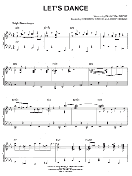 page one of Let's Dance (Piano Solo)