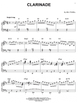 page one of Clarinade (Piano Solo)