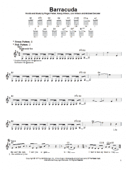 page one of Barracuda (Easy Guitar)