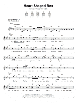 page one of Heart Shaped Box (Easy Guitar)
