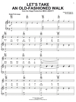 page one of Let's Take An Old-Fashioned Walk (Piano, Vocal & Guitar Chords (Right-Hand Melody))