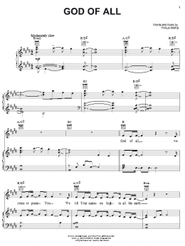 page one of God Of All (Piano, Vocal & Guitar Chords (Right-Hand Melody))