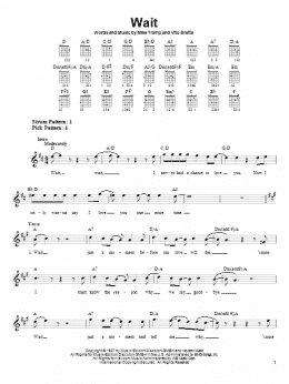 page one of Wait (Easy Guitar)