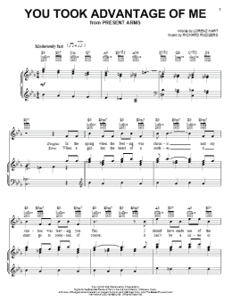 page one of You Took Advantage Of Me (Piano, Vocal & Guitar Chords (Right-Hand Melody))