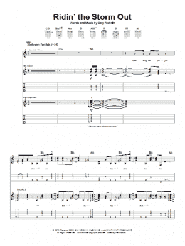 page one of Ridin' The Storm Out (Guitar Tab)