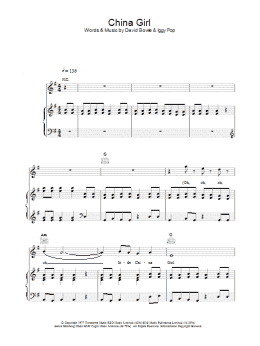 page one of China Girl (Piano, Vocal & Guitar Chords)