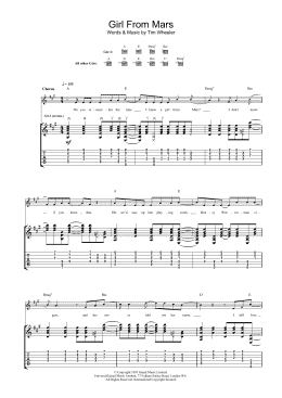 page one of Girl From Mars (Guitar Tab)