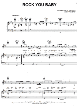 page one of Rock You Baby (Piano, Vocal & Guitar Chords (Right-Hand Melody))