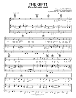 page one of The Gift! (Recado Bossa Nova) (Piano, Vocal & Guitar Chords (Right-Hand Melody))