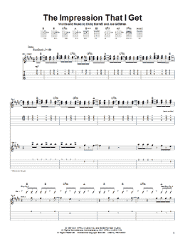 page one of The Impression That I Get (Guitar Tab)