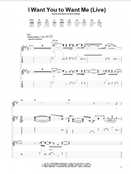 page one of I Want You To Want Me (Live) (Guitar Tab)