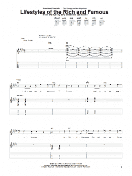 page one of Lifestyles Of The Rich And Famous (Guitar Tab)