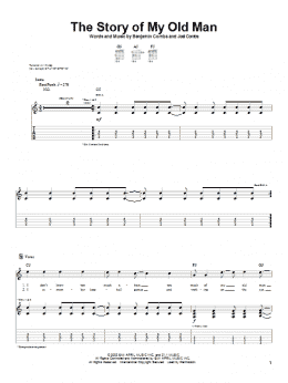 page one of The Story Of My Old Man (Guitar Tab)