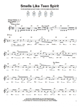 page one of Smells Like Teen Spirit (Easy Guitar)
