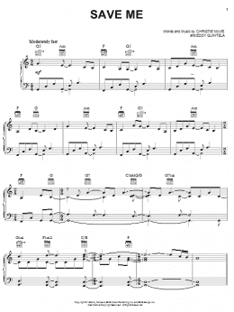 page one of Save Me (Piano, Vocal & Guitar Chords (Right-Hand Melody))