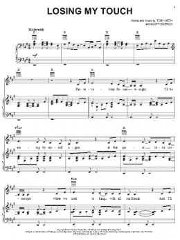 page one of Losing My Touch (Piano, Vocal & Guitar Chords (Right-Hand Melody))
