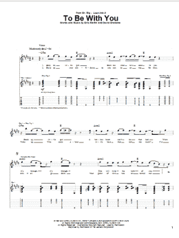 page one of To Be With You (Guitar Tab)