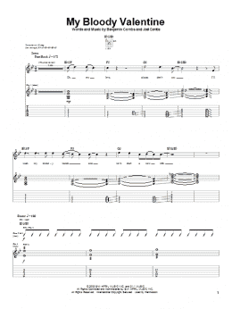 page one of My Bloody Valentine (Guitar Tab)