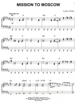 page one of Mission To Moscow (Piano Solo)