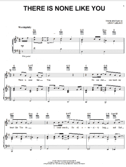 page one of There Is None Like You (Piano, Vocal & Guitar Chords (Right-Hand Melody))