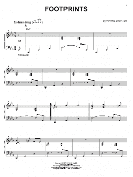 page one of Footprints (Piano, Vocal & Guitar Chords (Right-Hand Melody))