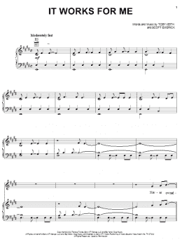 page one of It Works For Me (Piano, Vocal & Guitar Chords (Right-Hand Melody))