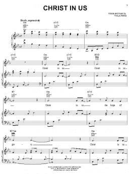 page one of Christ In Us (Piano, Vocal & Guitar Chords (Right-Hand Melody))