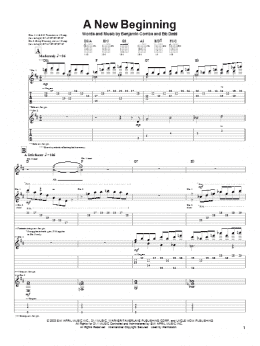 page one of A New Beginning (Guitar Tab)