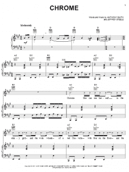 page one of Chrome (Piano, Vocal & Guitar Chords (Right-Hand Melody))
