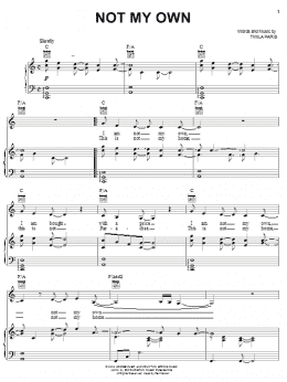 page one of Not My Own (Piano, Vocal & Guitar Chords (Right-Hand Melody))