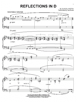 page one of Reflections In D (Piano Solo)