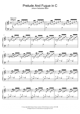 page one of Prelude No.1 in C Major (from The Well-Tempered Clavier, Bk.1) (Piano Solo)